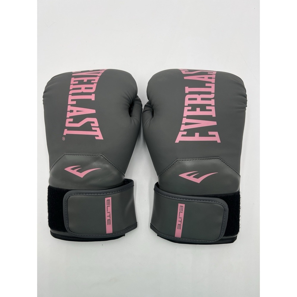 Everlast Elite Boxing Gloves 8 oz Gray Pink Training Sparring Gloves